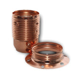 Lamparte CPE27THS Copper Plated ES E27 Threaded Collar Lampholder & Shade Ring