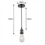 Black Chrome Electrical Ceiling Round Cable Pendant