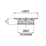 Lamparte CPE14MSR Copper Plated SES E14 Metal Shade Ring