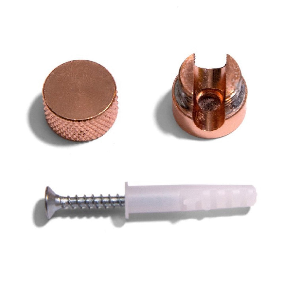 Lamparte FCM01-CU | Polished Copper Metal Round Cable Clip Walls ...