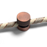 Lamparte FCM01-BCO Brushed Copper Metal Round Cable Clip for Walls & Ceilings