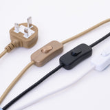 Pre Made UK 3 Pin Plug Cable & In-Line Switch | Black