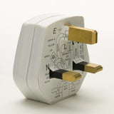Jeani JPT13A White 13A Fused 3 Pin Plug Top BS 1363