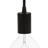 Matt Black Retro Plain Large Edison Lamp Holder