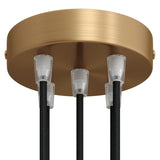 Brushed Bronze 5 Hole Metal Ceiling Rose with Conical Plastic Cord Grip