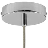 Lamparte 1CH-M Polished Chrome 1 Hole Metal Ceiling Rose with Metal Cylinder Cord Grip