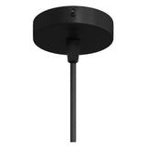 Lamparte MINI-1MB-P Matt Black 1 Hole Mini Metal Ceiling Rose with Conical Plastic Cord Grip
