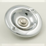 Chrome Low Volt Vintage Round Recessed Door Bell Push | Flush