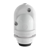 White IP65 Outdoor Wireable E27 Lampholder