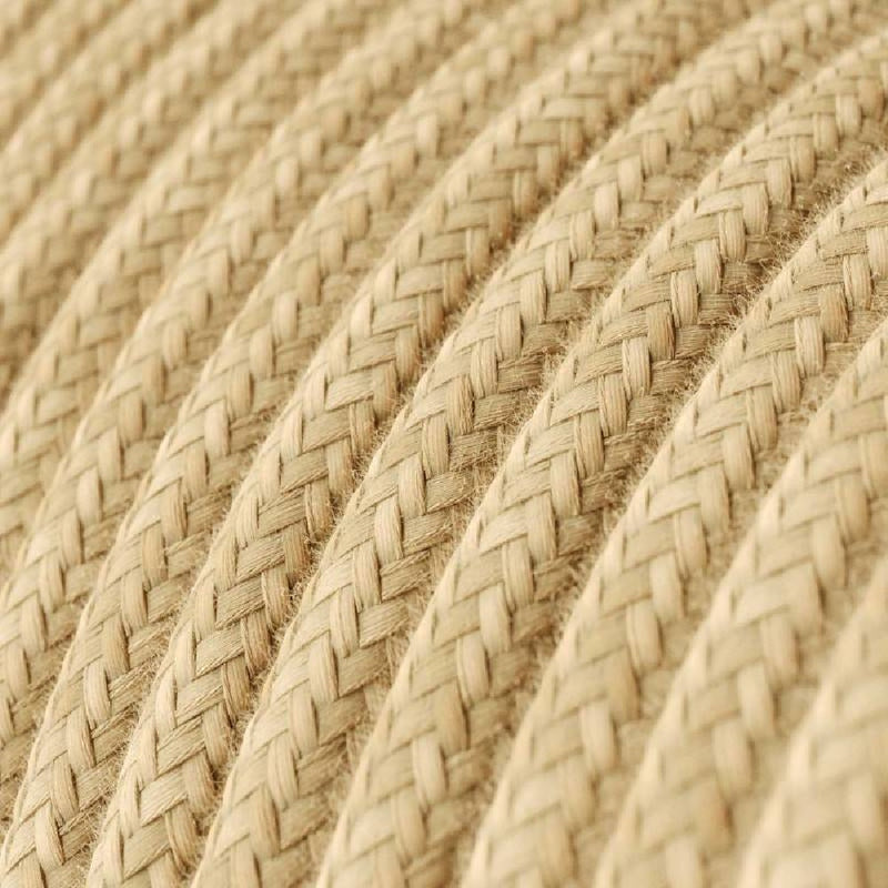 Natural Jute Round Vintage Cable Flex | Lighting Spares
