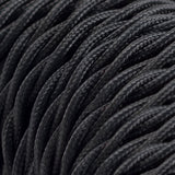 Black Braided Twist Vintage Cable Flex | Lighting Spares