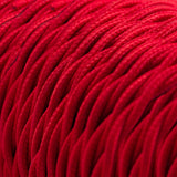 Red Braided Twist Vintage Cable Flex | Lighting Spares