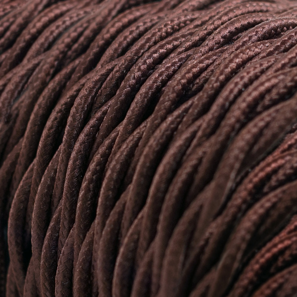 10 Feet Vintage Braided Cloth Covered Wire – 18 Gauge Solid Brown Primary Wire