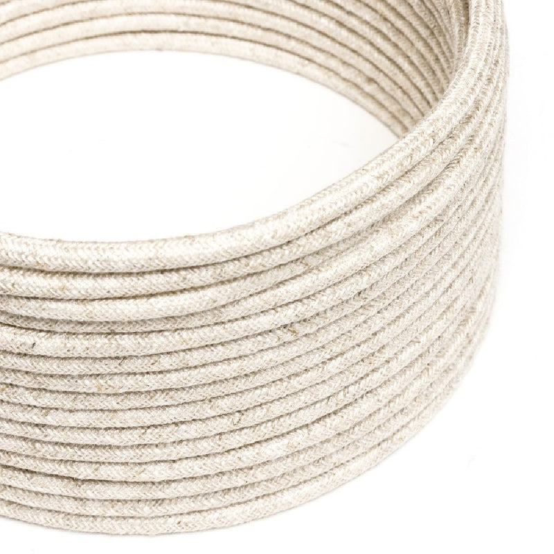 Natural Linen Braided Round Vintage Pendant Cable