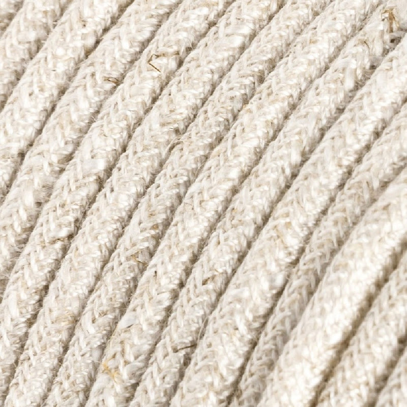 Natural Linen Round Vintage Cable Flex | Lighting Spares