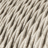 Natural Linen Braided Twist Vintage Cable Flex | Lighting Spares