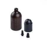 Dark Wood lamp holder E27 Kit with concealed cable clamp